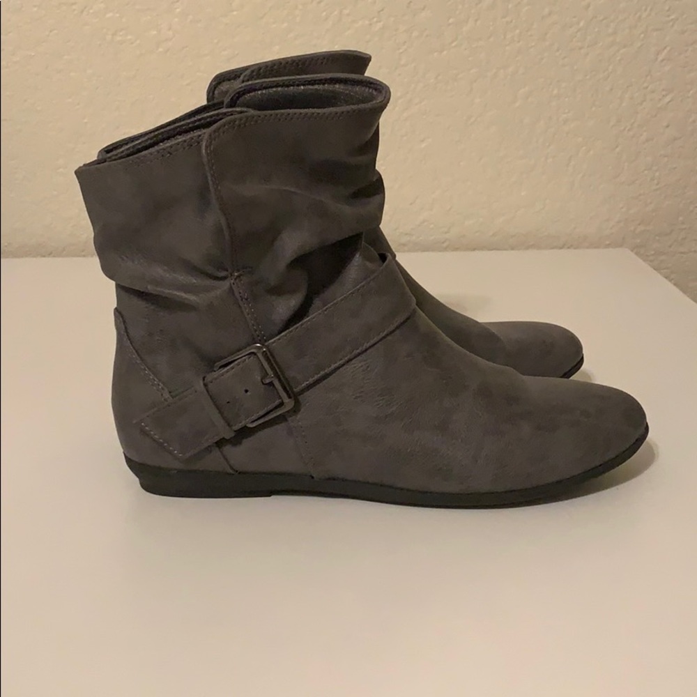 Grey ankle boots